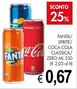 PrestoFresco Fanta/ sprite/ coca cola classica/ zero offerta
