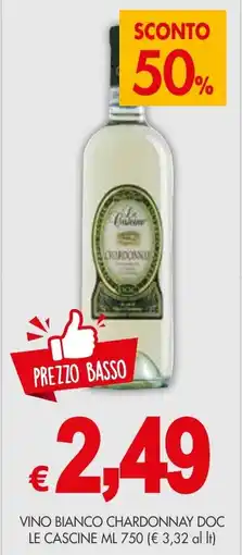PrestoFresco Vino bianco chardonnay DOC LE CASCINE offerta