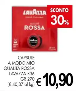PrestoFresco Capsule a modo mio qualità rossa LAVAZZA X36 offerta