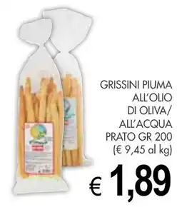 PrestoFresco Grissini piuma all'olio di oliva/ all'acqua PRATO offerta