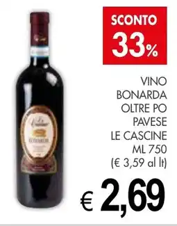 PrestoFresco Vino bonarda oltre po pavese LE CASCINE offerta