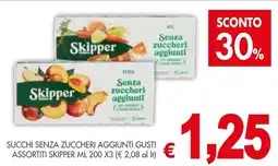 PrestoFresco Succhi senza zuccheri aggiunti Skipper offerta