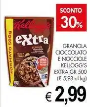 PrestoFresco Granola cioccolato e nocciole KELLOGG'S EXTRA offerta