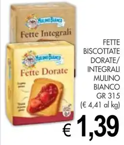 PrestoFresco Fette biscottate dorate/ integrali MULINO BIANCO offerta