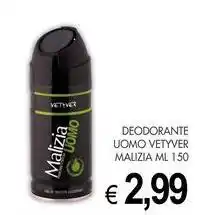 PrestoFresco Deodorante uomo vetyver MALIZIA offerta