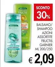 PrestoFresco Balsamo/ shampoo azioni fructis GARNIER offerta