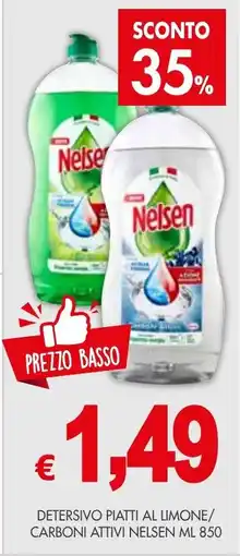 PrestoFresco Detersivo piatti al limone/ carboni attivi NELSEN offerta