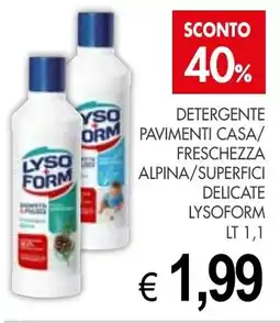 PrestoFresco Detergente pavimenti casa/ freschezza alpina/superfici delicate LYSOFORM offerta