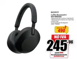 MediaWorld SONY Cuffie Bluetooth WH1000XM5 offerta