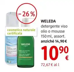 dm drogerie markt WELEDA detergente viso olio o mousse offerta