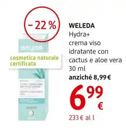 dm drogerie markt WELEDA Hydra+ crema viso idratante con cactus e aloe vera offerta