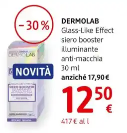dm drogerie markt DERMOLAB Glass-Like Effect siero booster illuminante anti-macchia offerta