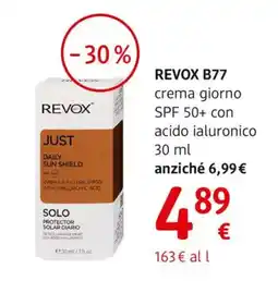 dm drogerie markt REVOX B77 crema giorno SPF 50+ con acido ialuronico offerta