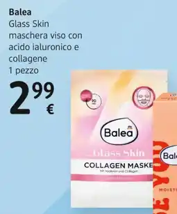 dm drogerie markt Balea Glass Skin maschera viso con acido ialuronico e collagene offerta