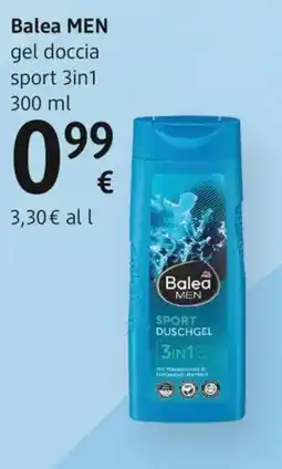dm drogerie markt Balea MEN gel doccia sport 3in1 offerta