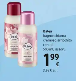 dm drogerie markt Balea bagnoschiuma cremoso arricchito con oli offerta