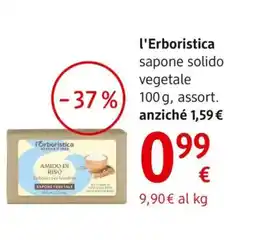 dm drogerie markt l'Erboristica sapone solido vegetale offerta