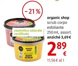 dm drogerie markt organic shop scrub corpo esfoliante offerta