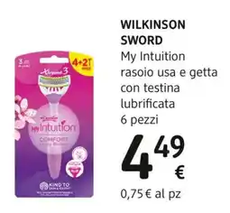 dm drogerie markt WILKINSON SWORD My Intuition rasoio usa e getta con testina lubrificata offerta