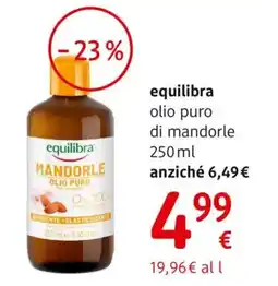 dm drogerie markt equilibra olio puro di mandorle offerta