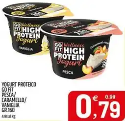 Ard Discount Yogurt proteico go fit pesca/ caramello/ vaniglia GO FIT offerta