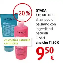 dm drogerie markt GYADA COSMETICS shampoo o balsamo con ingredienti naturali offerta