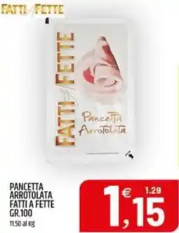Ard Discount Pancetta arrotolata FATTI A FETTE offerta