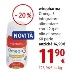 dm drogerie markt wirepharma Omega 3 integratore alimentare con 1,2 g di olio di pesce 60 perle offerta