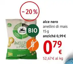 dm drogerie markt alce nero anellini di mais offerta