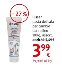 dm drogerie markt Fissan pasta delicata per cambio pannolino offerta