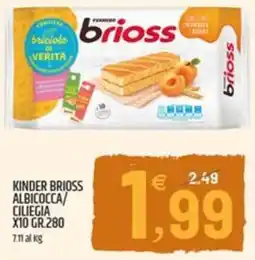 Ard Discount Kinder brioss albicocca/ ciliegia x10 offerta