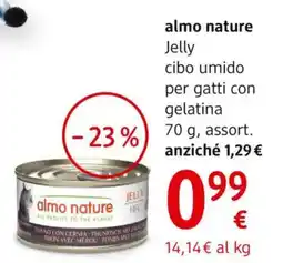 dm drogerie markt almo nature Jelly cibo umido per gatti con gelatina offerta