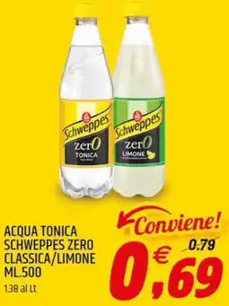 Ard Discount Acqua tonica schweppes zero classica/limone offerta