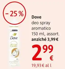 dm drogerie markt Dove deo spray aromatico offerta
