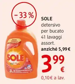 dm drogerie markt SOLE detersivo per bucato offerta