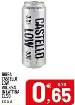 Ard Discount Birra castello low vol3,5% in lattina offerta
