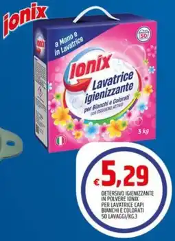 Ard Discount Detersivo igienizzante in polvere ionix per lavatrice capi bianchi e colorati offerta