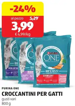 ALDI Purina one croccantini per gatti offerta