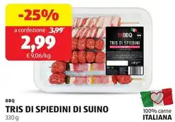 ALDI Bbq tris di spiedini di suino offerta