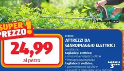 ALDI Ferrex attrezzi da giardinaggio elettrici offerta