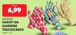 ALDI Gardenline guanti da giardino touchscreen offerta