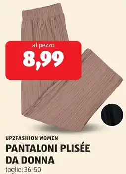 ALDI Up2fashion women pantaloni plisée da donna offerta
