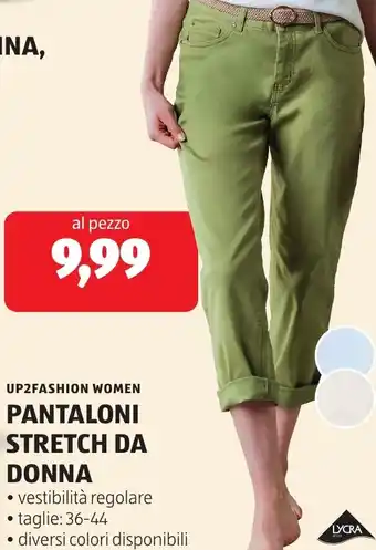 Up2fashion women pantaloni stretch da donna