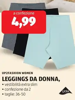 ALDI Lycra up2fashion women leggings da donna offerta