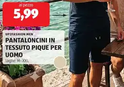 ALDI Up2fashion men pantaloncini in tessuto pique per uomo offerta
