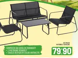 Ard Discount Set palau in ferro e textilene offerta