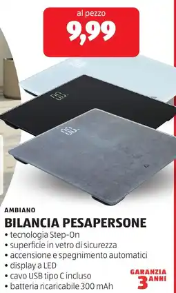 ALDI Ambiano bilancia pesapersone offerta