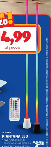 ALDI Casalux piantana led offerta