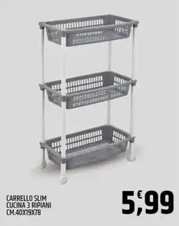 Ard Discount Carrello slim cucina 3 ripiani offerta