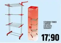 Ard Discount Stendino tower 3 ripiani con ruote offerta